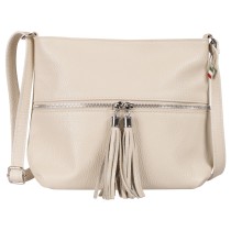 Florence Damen Umhängetasche Leder Tasche beige OTF195I2