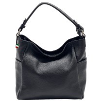 Florence Damen Schultertasche Echtleder Tasche schwarz OTF199S1