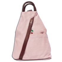 Florence Rucksack Schultertasche Echtleder rosa Damen Rucksacktasche OTF604A