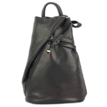 Florence Rucksack Leder schwarz Damen Rucksacktasche OTF605S