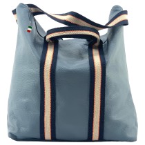 Florence Rucksack Damen Daypack Echtleder hellblau OTF609H