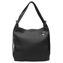 Florence Rucksack Damen Daypack Echtleder schwarz OTF611S