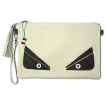 Florence Umhängetasche Jugend Handgelenktasche Tasche Echtleder beige OTF805W