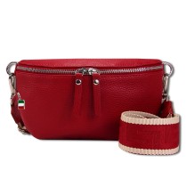 Florence Echtleder Gürteltasche Damen rot Bauchtasche Jugend OTF807R