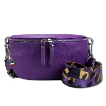 Florence Echtleder Gürteltasche Damen violett Bauchtasche Jugend OTF807V