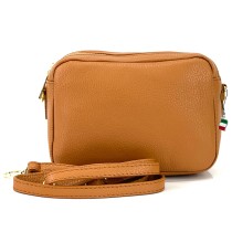 Florence Umhängetasche Damen Tasche Schultertasche Echtleder hellbraun OTF809C