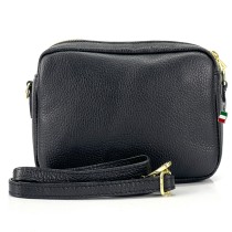 Florence Umhängetasche Damen Tasche Schultertasche Echtleder schwarz OTF809S