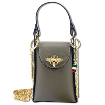 Florence Biene Damen Handtasche Echtleder grau OTF813K