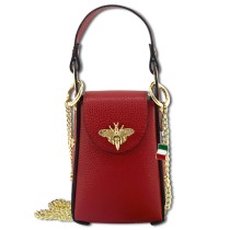 Florence Umhängetasche Biene Damen Handtasche Echtleder rot OTF813R