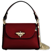 Florence Biene Damen Handtasche Echtleder dunkelrot OTF817D