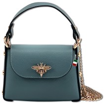 Florence Biene Damen Handtasche Echtleder jeansblau OTF817M