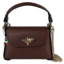 Florence Biene Damen Handtasche Echtleder dunkelbraun OTF817N