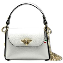 Florence Biene Damen Handtasche Echtleder weiß OTF817W