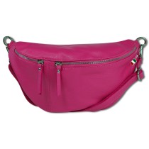 Florence Echtleder Gürteltasche extra groß Damen fuchsia Bauchtasche Jugend OTF820P