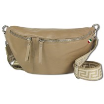 Florence Echtleder Gürteltasche Damen extra groß taupe Bauchtasche Jugend OTF821N