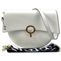 Florence Satteltasche Echtleder Damen weiß OTF824W