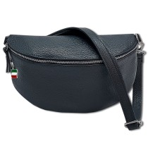 Florence Echtleder Bauchtasche groß Damen blau Jugend OTF825B