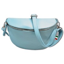 Florence Echtleder Bauchtasche groß Damen hellblau Jugend OTF825H