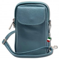 Florence Damen Mini-Handtasche echtes Leder Tasche hellblau OTF827H