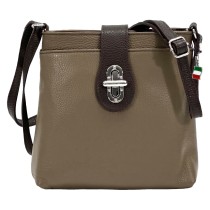 Florence Damen Tasche Echtleder Umhängetasche dunkeltaupe, dunkelbraun OTF828K