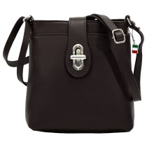 Florence Damen Tasche Echtleder Umhängetasche dunkelbraun OTF828N