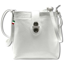 Florence Umhängetasche Damen Tasche Schultertasche Echtleder weiß OTF828W