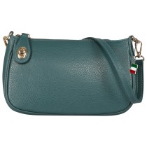 Florence Damen Schultertasche Echtleder petrolblau OTF842T6