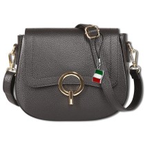 Florence Damen Umhängetasche Satteltasche Leder schwarz OTF843S1