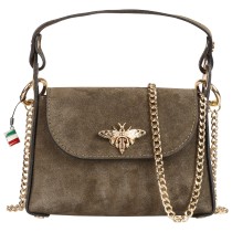 Florence Biene Damen Handtasche Wildleder olivgrün OTF844G6