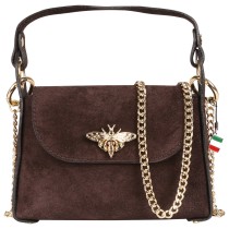 Florence Biene Damen Handtasche Wildleder dunkelbraun OTF844N6