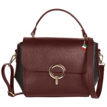 Florence Damen Handtasche Leder Tasche rot schwarz OTF845RS