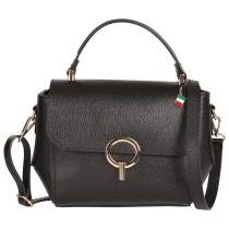 Florence Damen Handtasche Leder Tasche schwarz OTF845S1