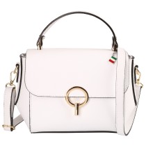 Florence Damen Handtasche Leder Tasche weiß OTF845W1