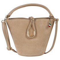 Florence Damen Handtasche Wildleder Tasche taupe OTF847I3