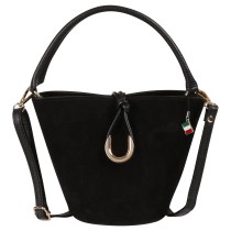 Florence Damen Handtasche Wildleder Tasche schwarz OTF847S1