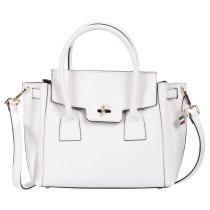 Florence Damen Handtasche Leder Tasche weiß OTF848W1