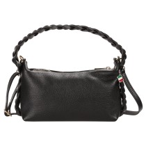 Florence Damen Umhängetasche Leder Tasche schwarz OTF849S1