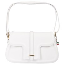 Florence Damen Schultertasche Leder Tasche weiß OTF850W1