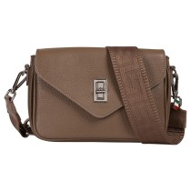 Florence Damen Umhängetasche Leder Tasche taupe OTF851I6