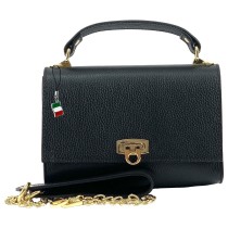 Florence Damen Handtasche Echtleder schwarz OTF854S1