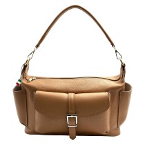Florence Damen Schultertasche Echtleder Tasche braun OTF860C4