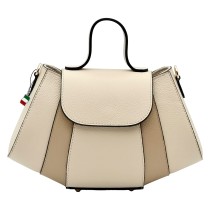 Florence Damen Schultertasche Echtleder Tasche beige, taupe OTF863I5