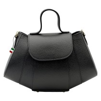 Florence Damen Schultertasche Echtleder Tasche schwarz OTF863S1