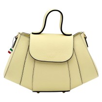 Florence Damen Schultertasche Echtleder Tasche hellgelb OTF863Y3