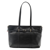 Florence Damen Schultertasche Echtleder Tasche schwarz OTF865S1