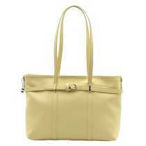 Florence Damen Schultertasche Echtleder Tasche hellgelb OTF865Y2