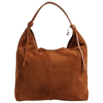 Florence Damen Schultertasche Wildleder mittelbraun cuoio OTF869C5