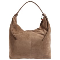 Florence Damen Schultertasche Wildleder dunkelbeige, taupe OTF869I6
