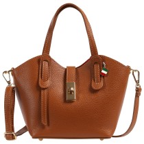 Florence Damen Handtasche Leder Tasche mittelbraun OTF870C6