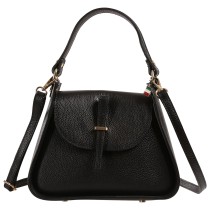 Florence Damen Schultertasche Leder Tasche schwarz OTF871S1